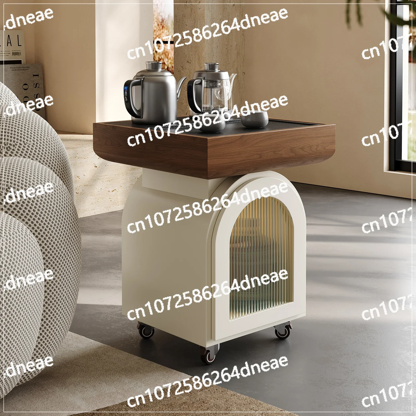 

Living room removable tea table kettle integrated side few small apartment balcony tea table high-end small coffee table