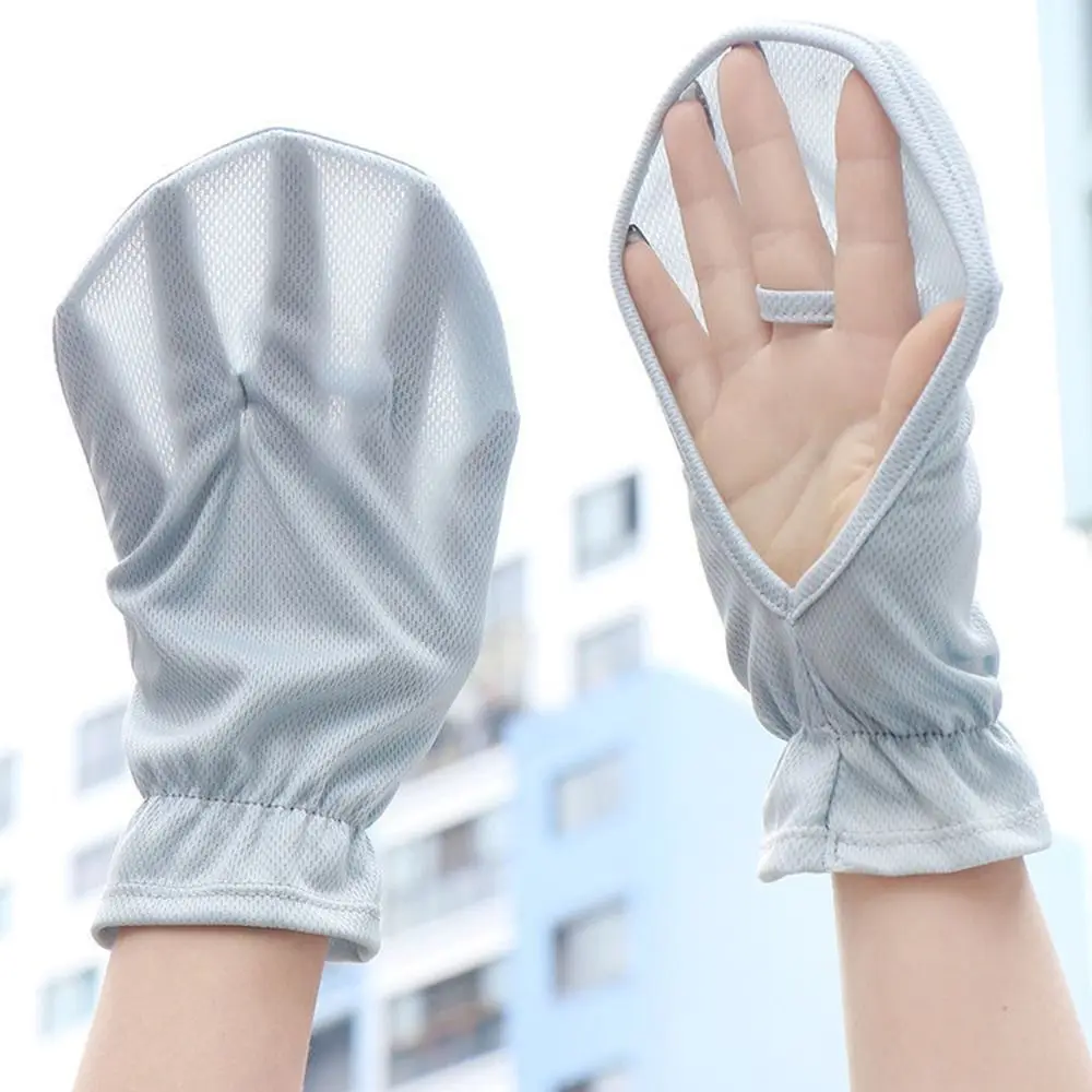 Summer Outdoor Sports Driving Riding Mittens Sunscreen Gloves Ice Silk Gloves Sleeve Glove Women Lady
