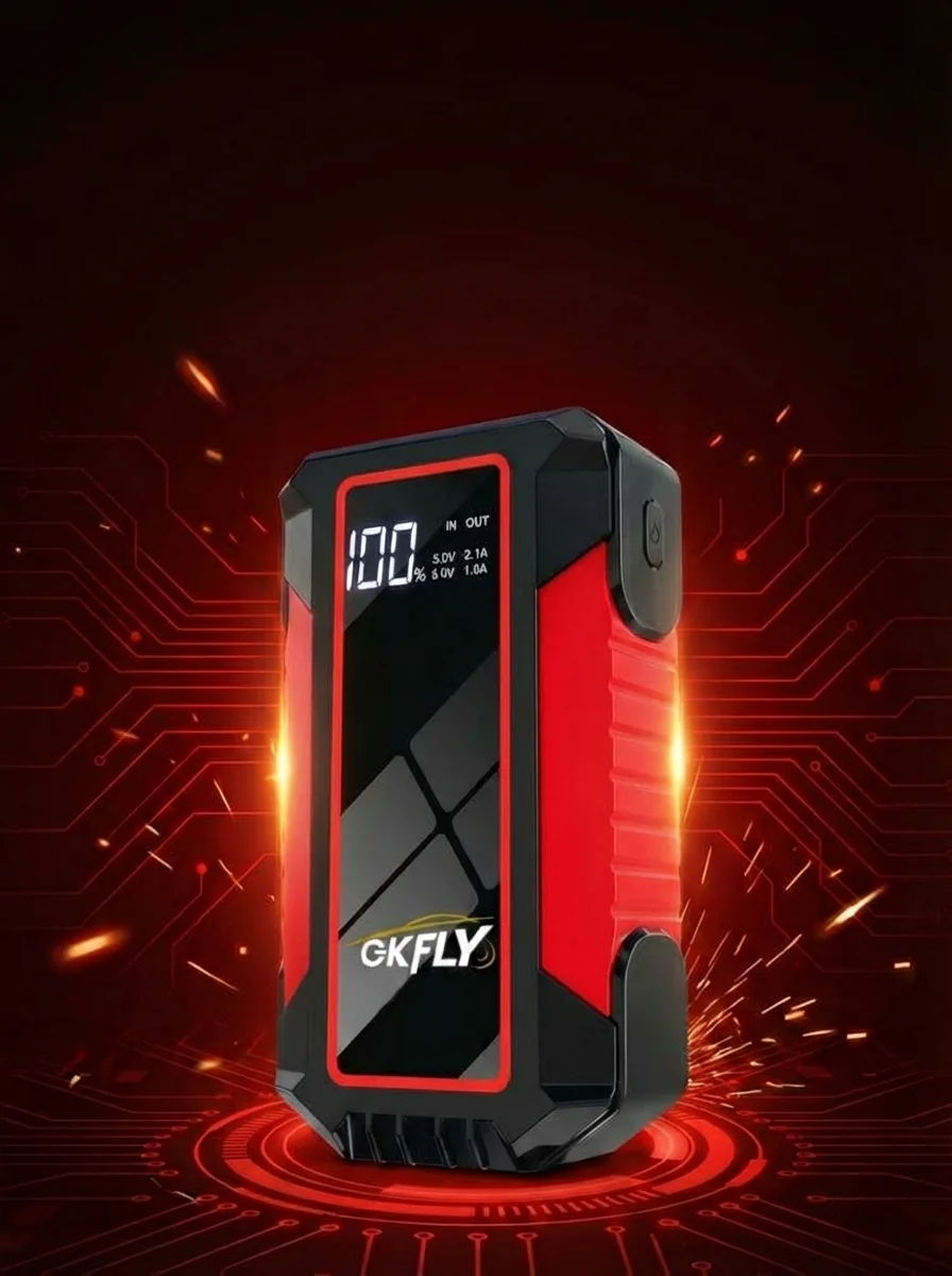 GKFLY 3000A/4000A Auto Startkabels met Grote Powerbank, Accu Booster 12V Auto Startapparaat voor Benzine 6.0L Diesel 5.0L