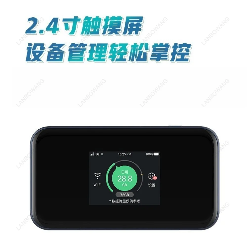 For ZTE MU5001 Portable 5G WiFi6 Router, Mobile SIM Card CPE Wireless Internet With Gigabit Ethernet Port
