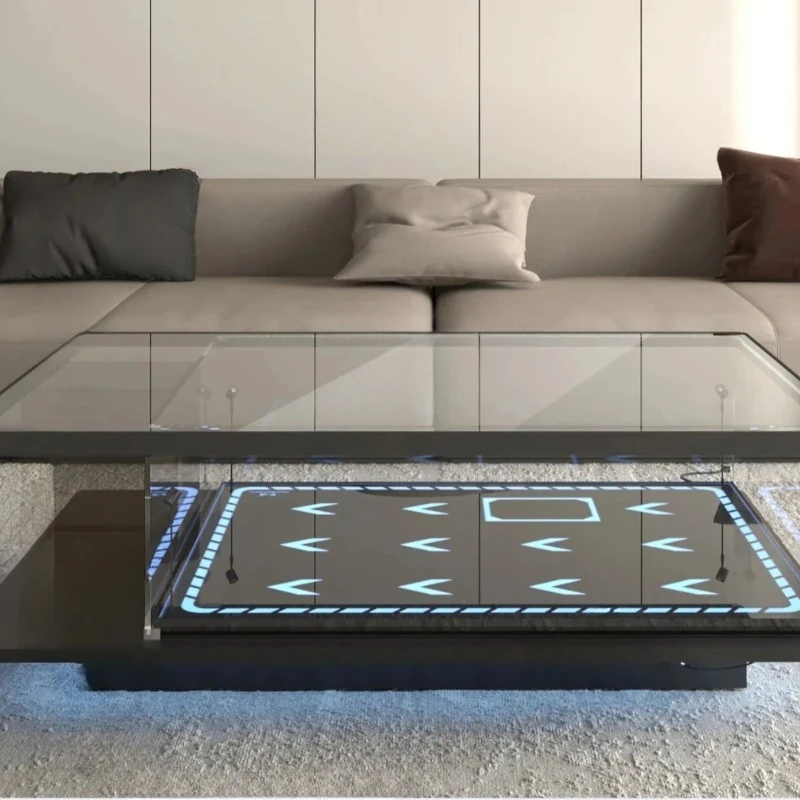 Modern simple living room home coffee table acrylic display box building block model dust cover advanced sense