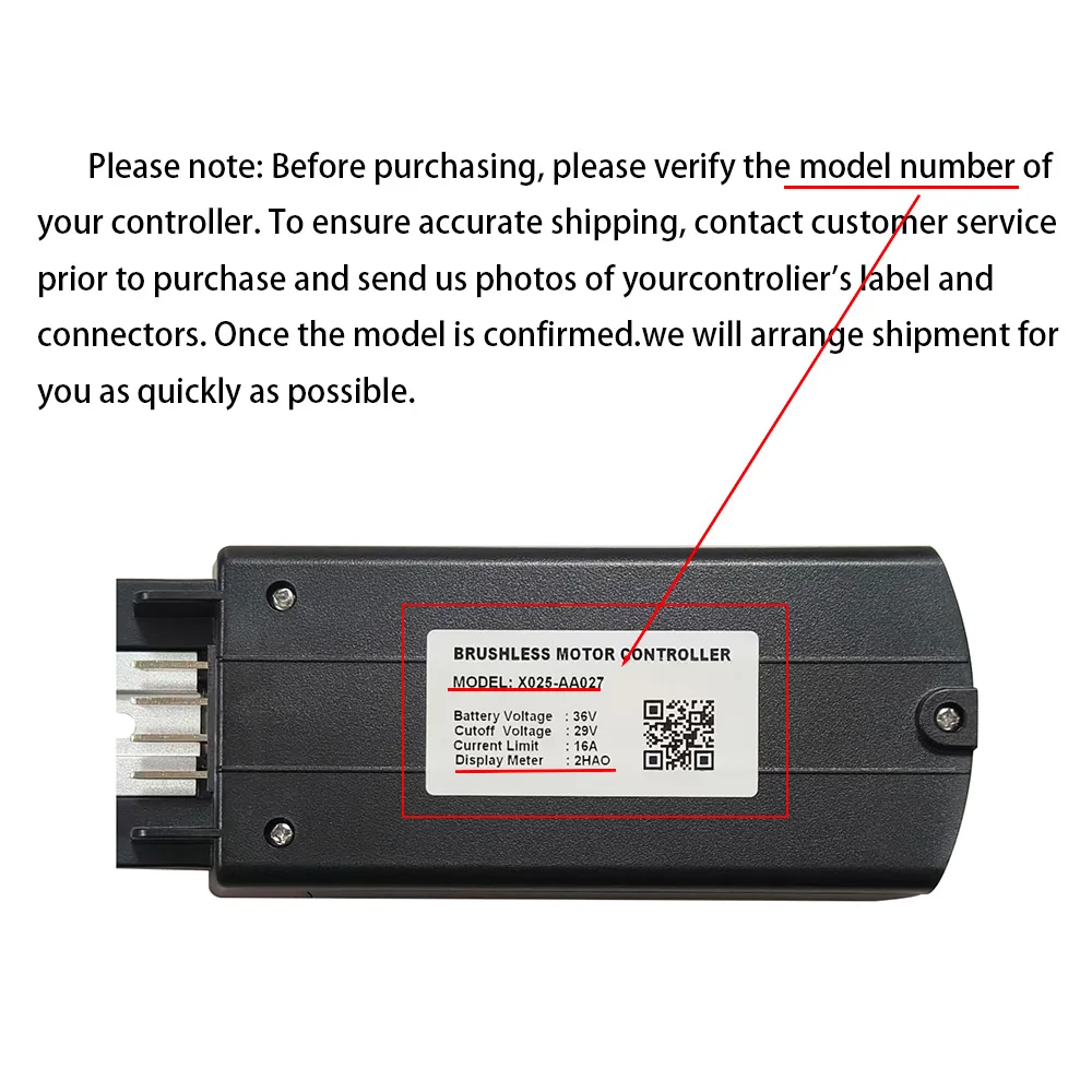 Ebike Brushless Motor Controller X025-AA027 36V 16A for 2HAO Protocol Electric Scooters Speed Parts MTB Fat Bikes
