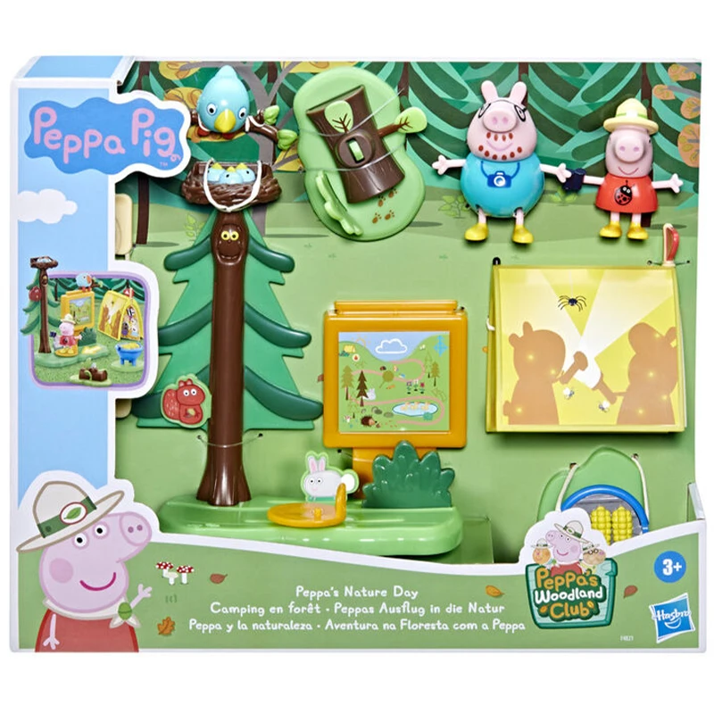 

Peppa Pig Peppa's Nature Day Playset Classic Cartoon Anime Figure Model Collectible Figurines Preschool Toy Children Gifts Girls