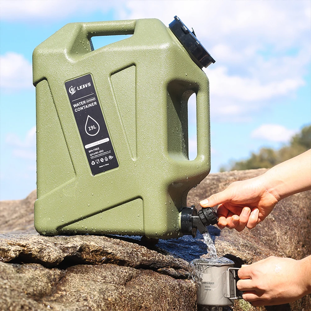 

19L Water Jug with Spigot Camping Water Container Leak-Proof Water Storage Container Large Capacity Portable for Camping Hiking