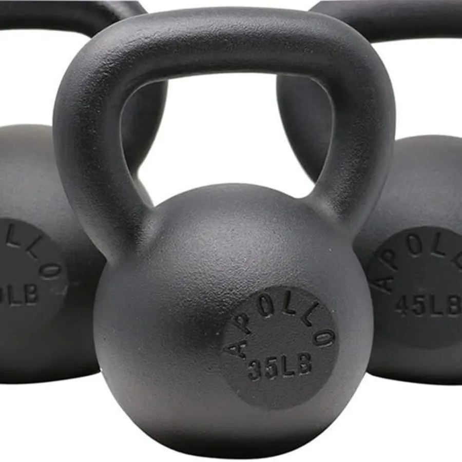 أجراس Kettlebells من الحديد الزهر الصلب بوزن 35 رطلاً مثالية لتدريب قوة صالة الألعاب الرياضية المنزلية وبناء العضلات معدات وزن متينة كاملة
