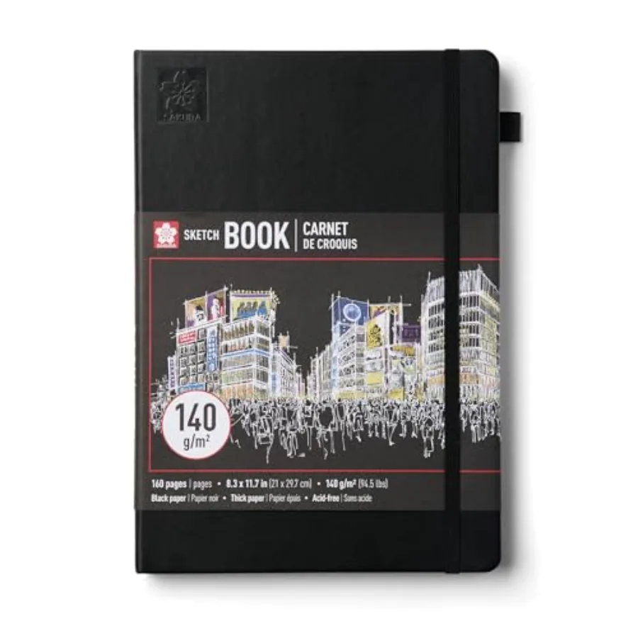 

Sketchbook A4 - Drawing Sketchbook for Visual Journaling, Effortless Sketching and Personal Use - 140 GSM - Hardcover Hardcover