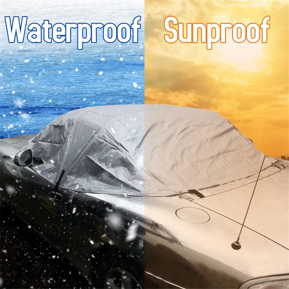 420D Car Cover Soft Top Roof Protect Waterproof Anti UV Sun Shade Dustproof Cover for Mazda MX-5 MK1 MK2 MK2.5 Silver