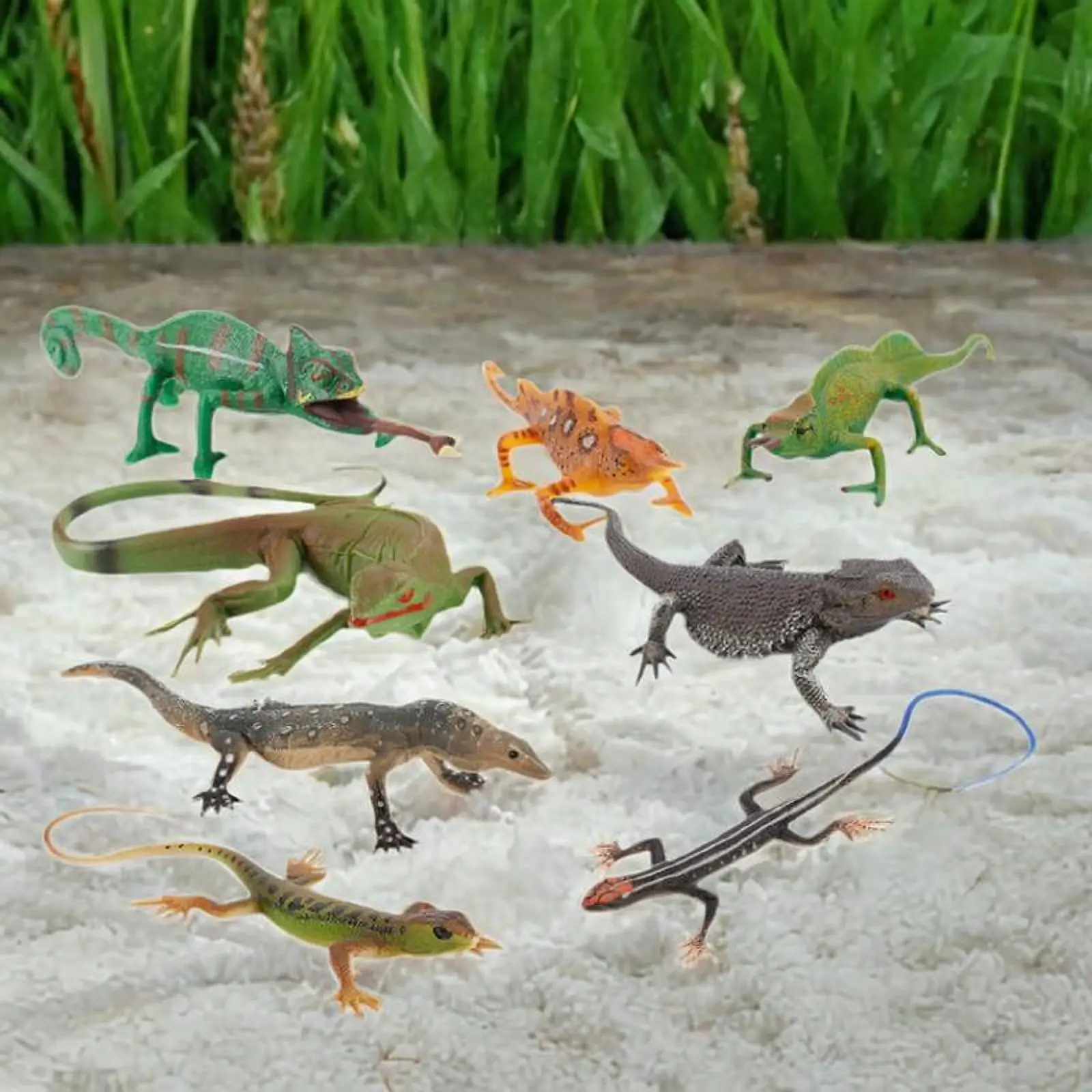 

8 Pieces Reptile Animal Figurine Toys Set for Teens Adults Children's Cognitive Toys for Birthday Gifts Carnival Prizes