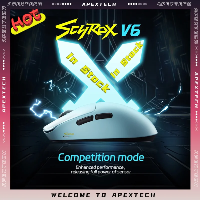 

Scyrox V6 Wireless Gaming Mouse Tri Mode 2 4G Bluetooth PAW3950 Sensor Lightweight Ergonomic FPS Esports PC Gamer Peripherals