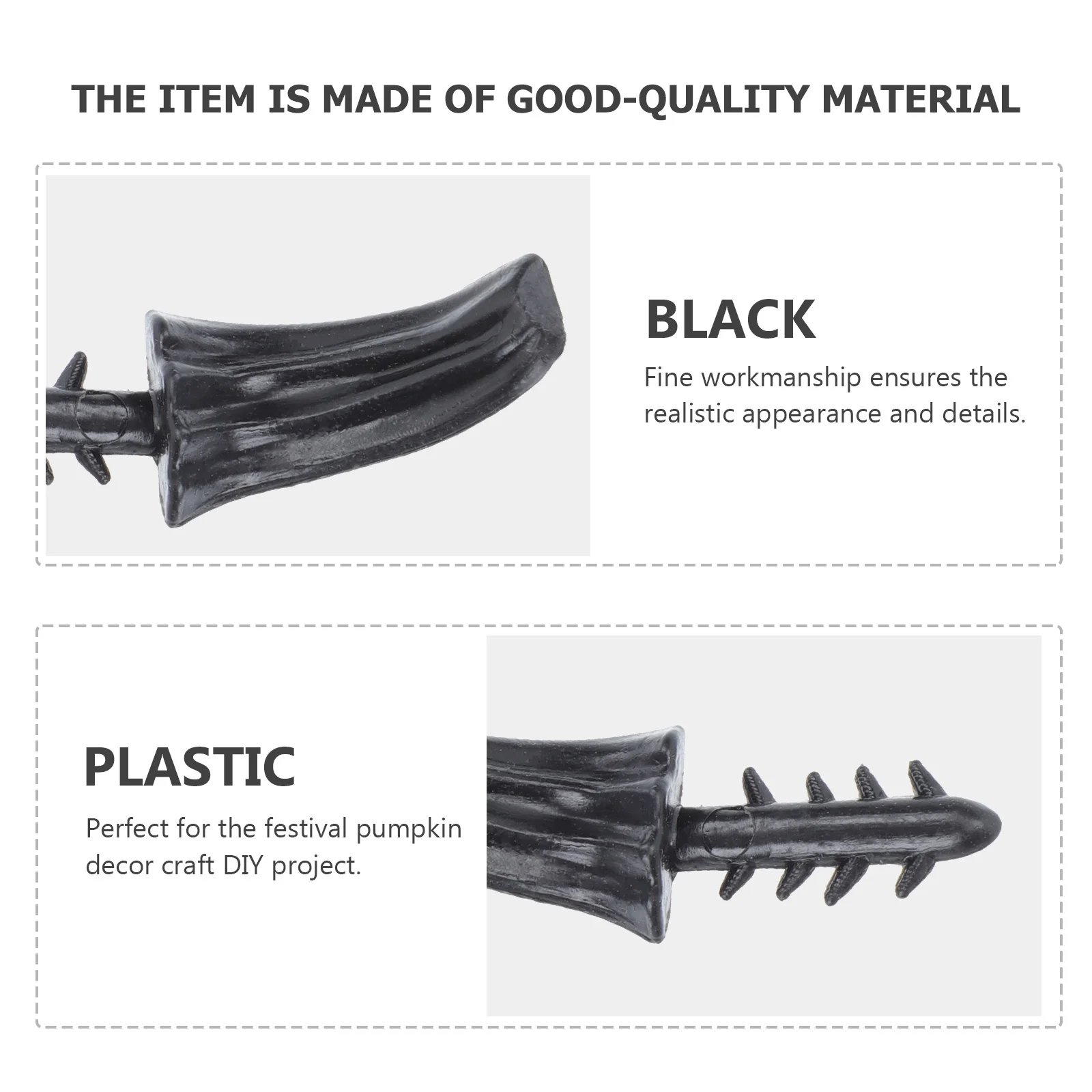 

60pcs Pumpkin Handle Decor Plastic Stem For Halloween Thanksgiving Diy Craft Accessory Realistic Pumpkin Diy Making Tool
