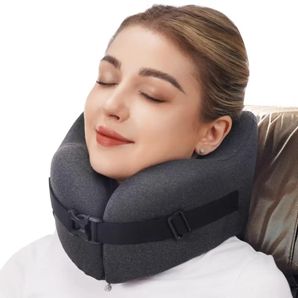 Travel Pillow with Memory Foam Memory Foam U-shaped Travel Neck Pillow with Adjustable Band for Pain for Ultimate for Relaxation