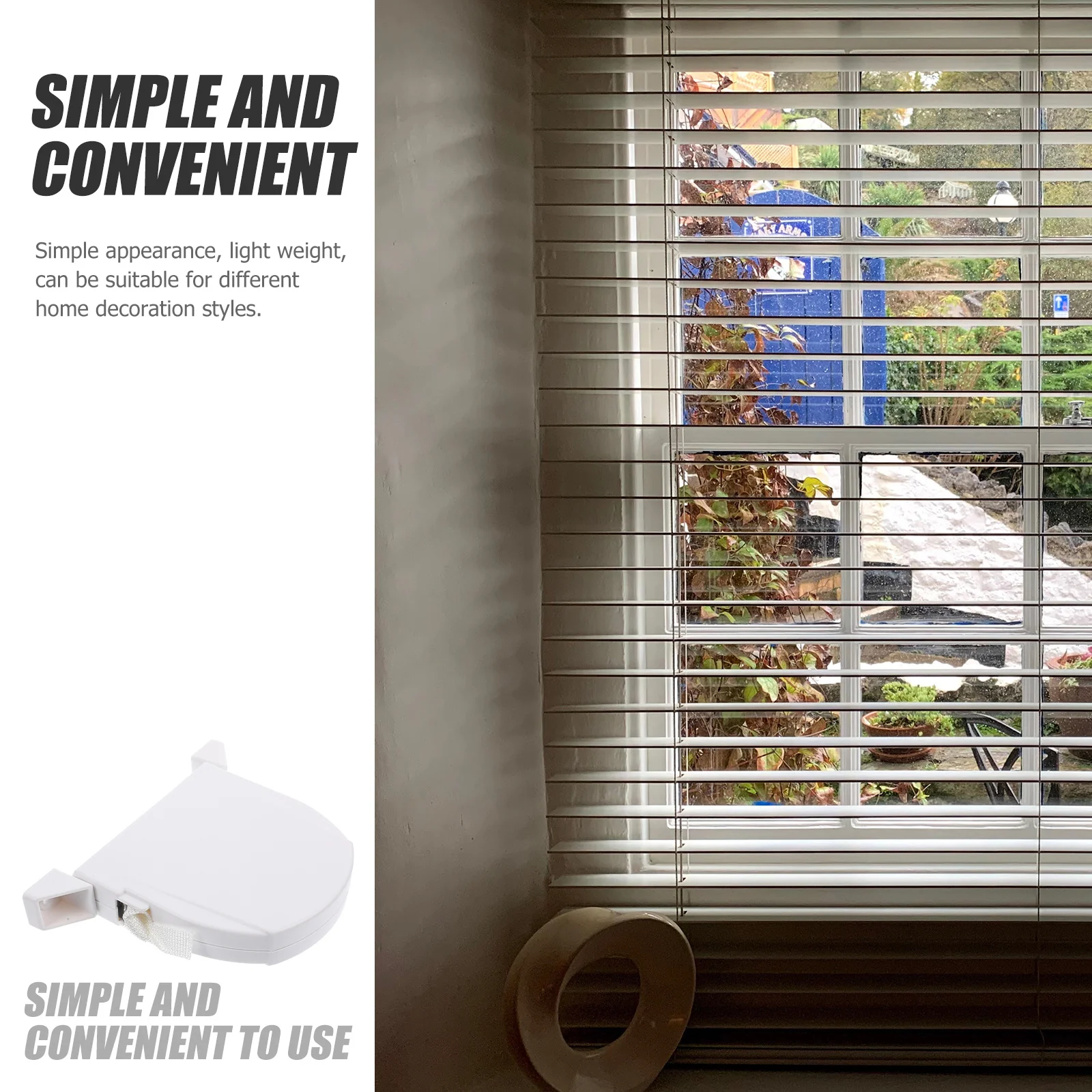 

Window Blind Cord Winder with Safety Clip Roller Blind String Holder Long Strap Wrap Plastic Cord Reel for Home Office Use