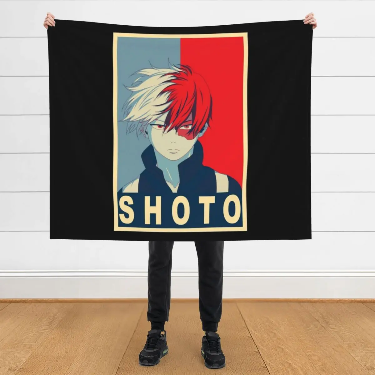 

Shoto todoroki Poster Throw Blanket Blankets For Sofas Winter beds Sofas Blankets