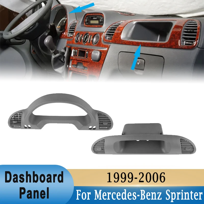 

Speedometer Dashboard Trim Panel Storage Compartment Air Outlet Vent For Mercedes-Benz Sprinter 1999-2006 9016801439+9016801607