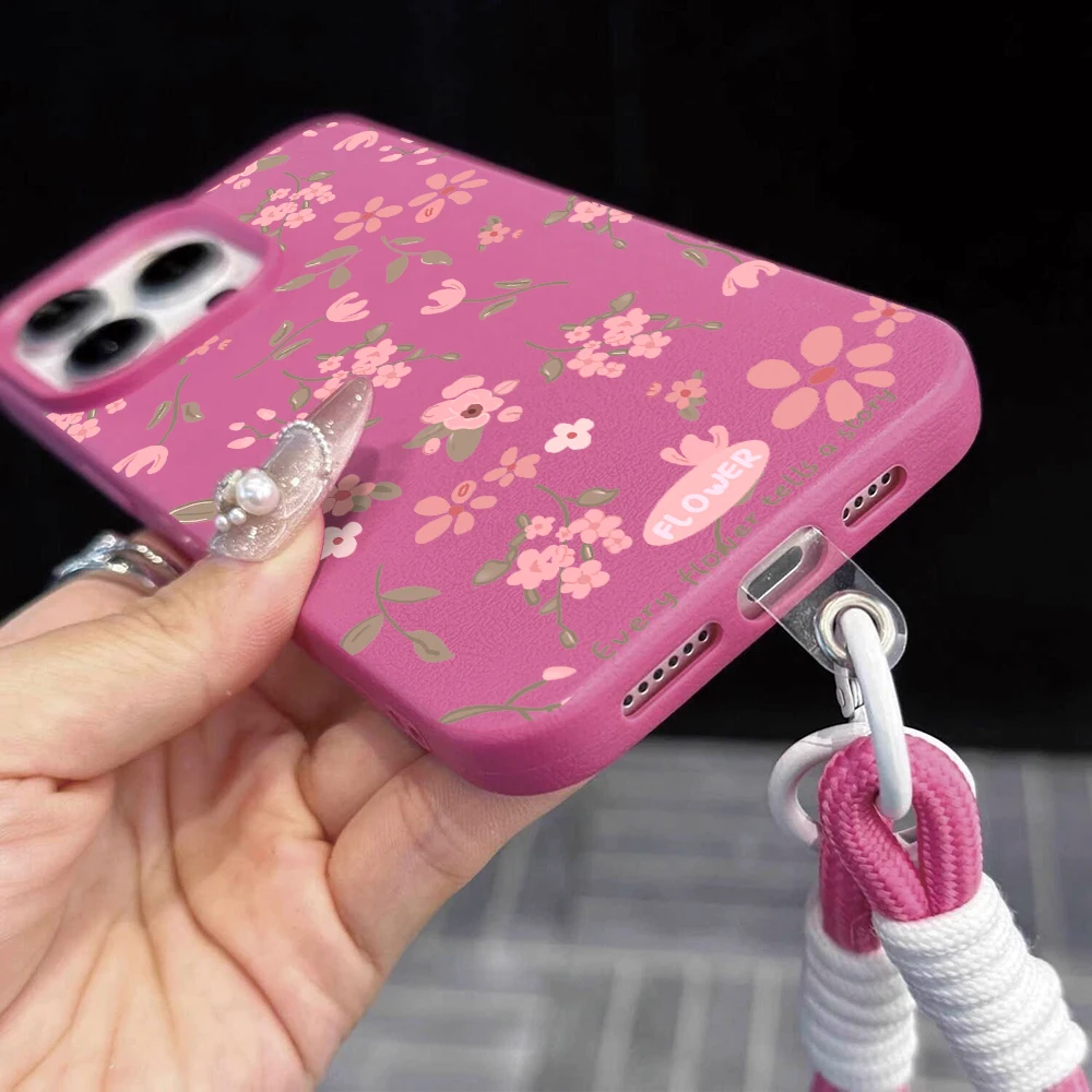 Matte Blumenmuster-Handyhülle – Phone Cases With Straps Bewertung und Preis