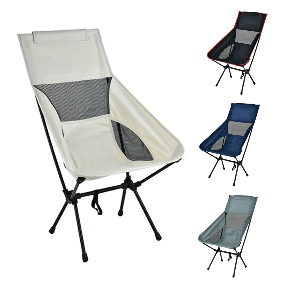 Outdoor Portable Camping Chair Oxford Cloth Folding Lengthen Camping Seat for Fishing BBQ Festival Picnic Beach Ultralight Chair