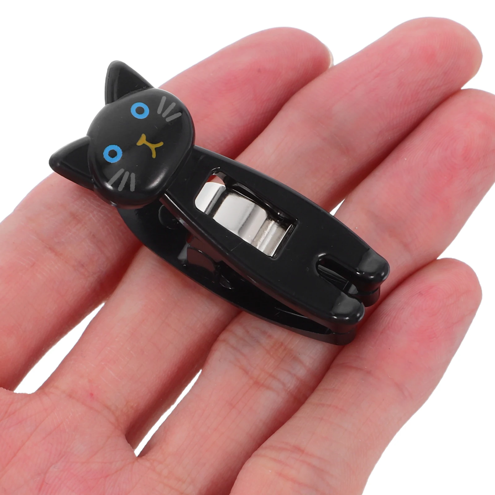 

12 Pcs Bill Folder Colorful Cartoon Paper Clamp Cute Clips Cilps Vintage Bag for Food Storage Black Chip