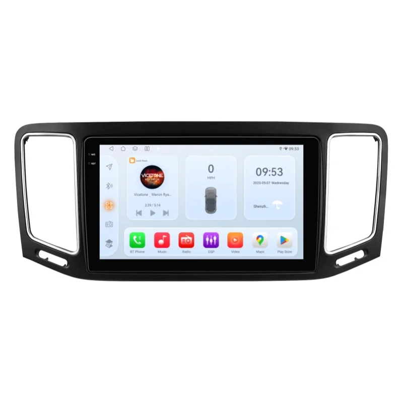 OSSURET Schneller Versand 2 Din 9 Zoll Android 15 GPS-Navigation Autoradio für VW Sharan 7N 7N1 7N 2/Seat Alhambra II 2010-2021 Autoradio CarPlay Android Auto SWC DSP Radio 4G Wifi RDS Bluetooth Audio