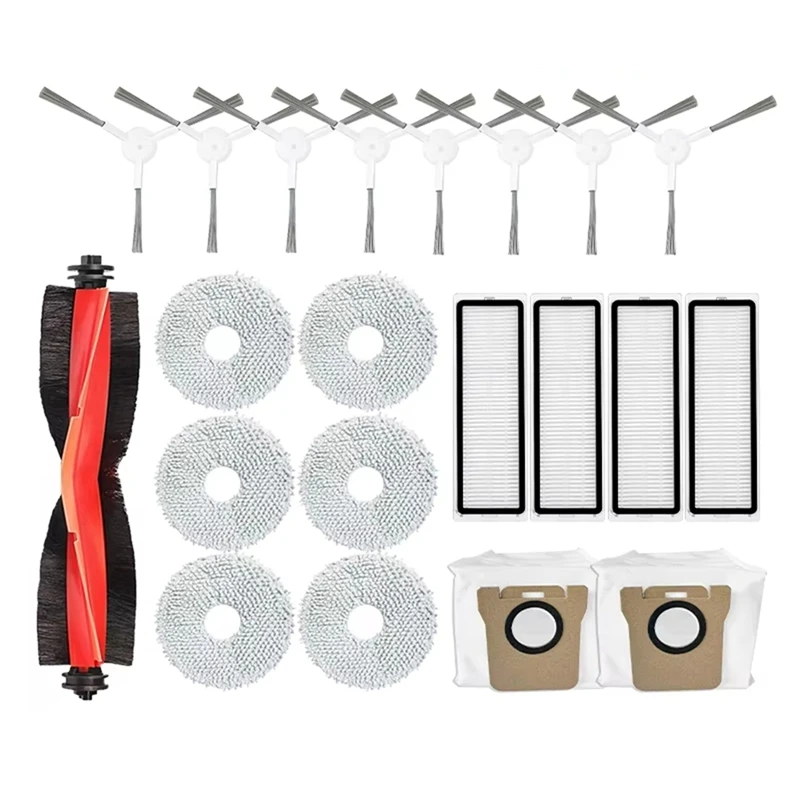 

A13R-For Xiaomi Robot Vacuum X20+,X10+ /X20 Plus, X10 Plus Parts Roller Side Brush Hepa Filter Mop Cloth Dust Bag Accessories