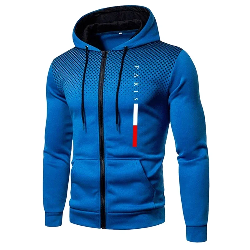 2026 New Arrival Men's Set Zipper Hoodies and Black Sweatpants Fall Winter Daily Casual Sports Jogger Suit Outdoor Hooded Outfit - view 6
