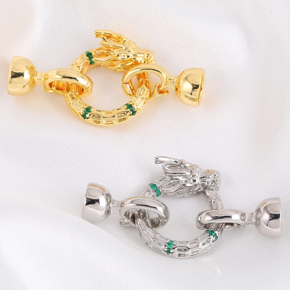 Juya 18K Gold Silver Plated Creative Flower Bead Cap Locks Fastener Clasps Akcesoria dla majsterkowiczów Kobiety Koraliki Perły Biżuteria Making