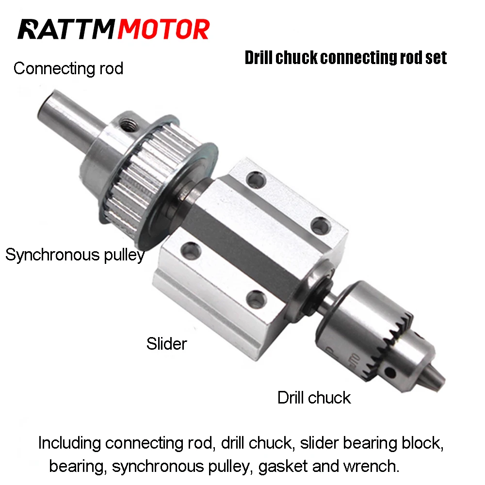 Conjunto de biela de mandril de broca, conector de mandril de broca, eixo de corte e moagem de madeira diy, acessórios de torno pequenos
