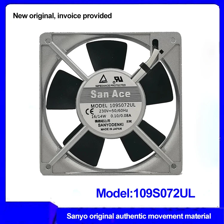 109S072UL Original Sanyo Welding axial fan 8 9 220V industrial cooling fan for the 12cm cabinet