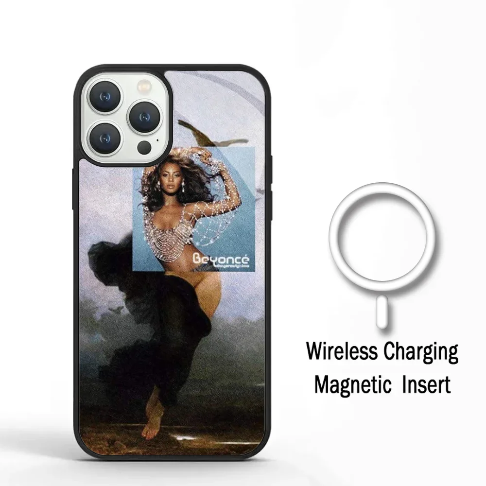 B- Beyonce COWBOY CARTER Phone Case For IPhone 11 12 13 14 15 Plus Pro Max Mirror Acrylic Cover For Magsafe