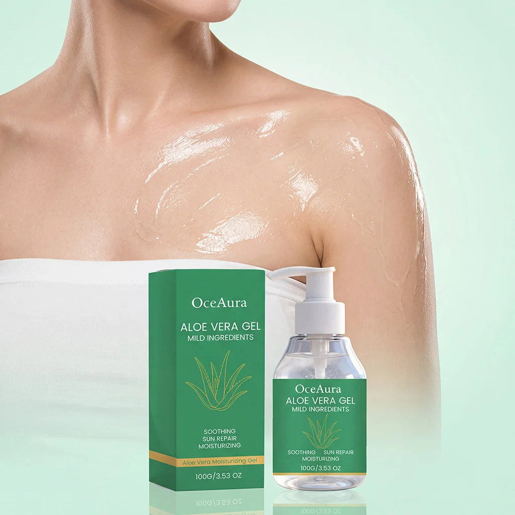 Natural Aloe Vera Gel Soothing Moisturizing Sunburn Repairing Treatment Skin Care Face Body Cream Hydrating Skin Care Products