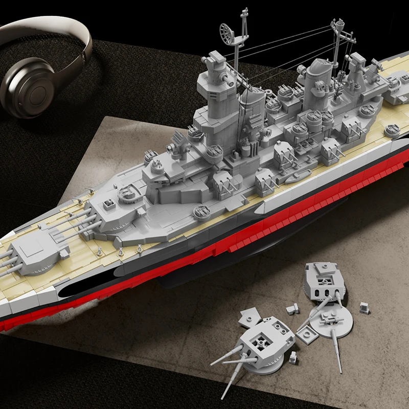 USS Missouri Porta-aviões WW2 Blocos de construção do exército dos EUA Tijolos Modelos Brinquedo Segunda Guerra Mundial Militar Presentes de Natal Brinquedos educativos