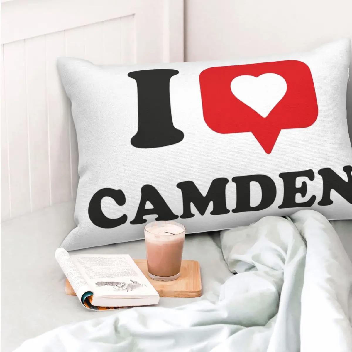 I Love Camden - Funda de almohada rectangular decorativa para dormitorio, cama, hogar, cómoda almohada decorativa