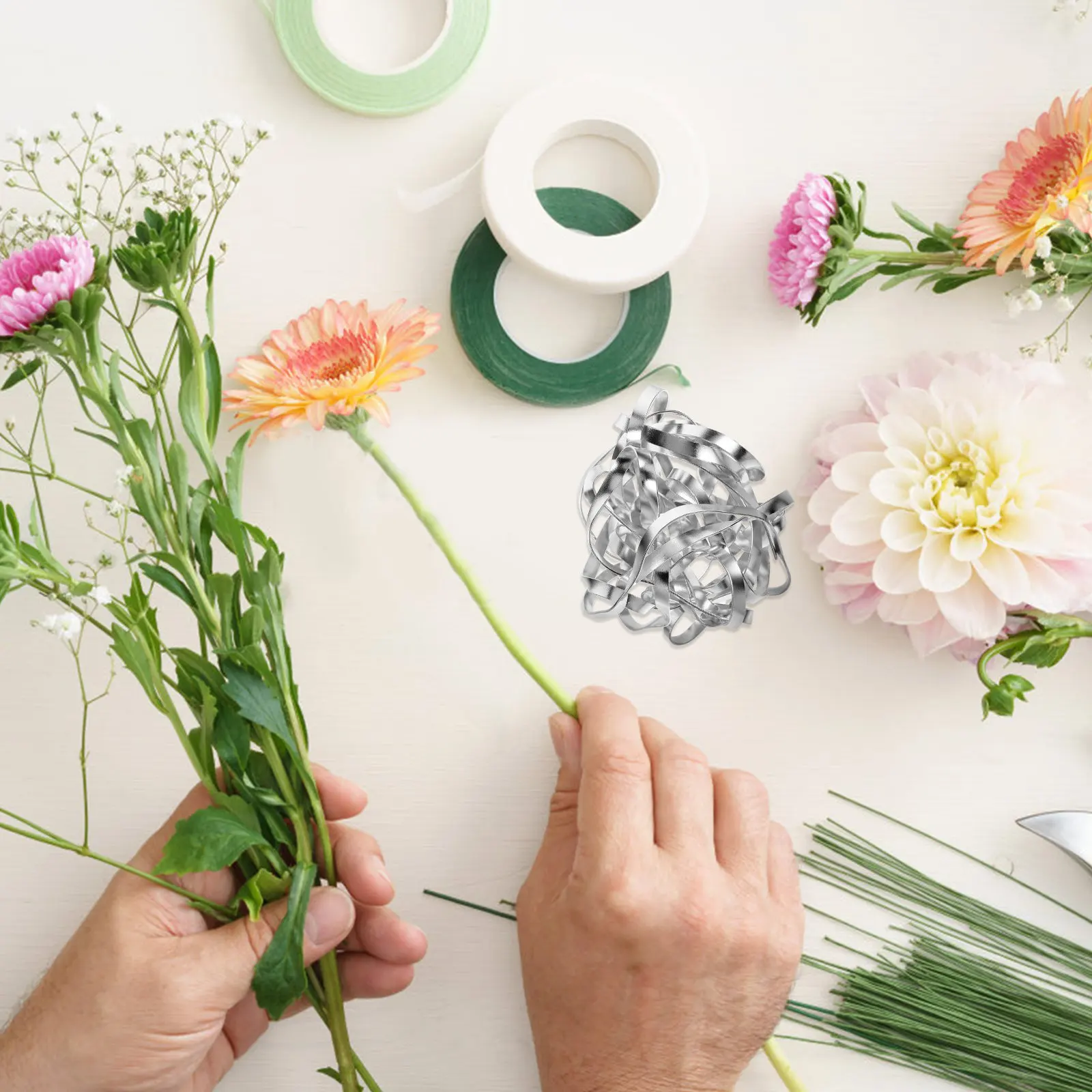 Flower Arranging Cage Mesh Metal Floral Holder Deformable Flower Fixing Tool Vase Arrangement Supplies Floral Cage