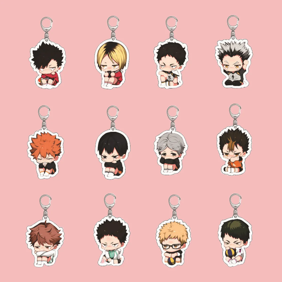 Anime GOODS Acrylic Keychain cute y2k volleyball youth keychain for bag keys car key bag backpack collection display accessories