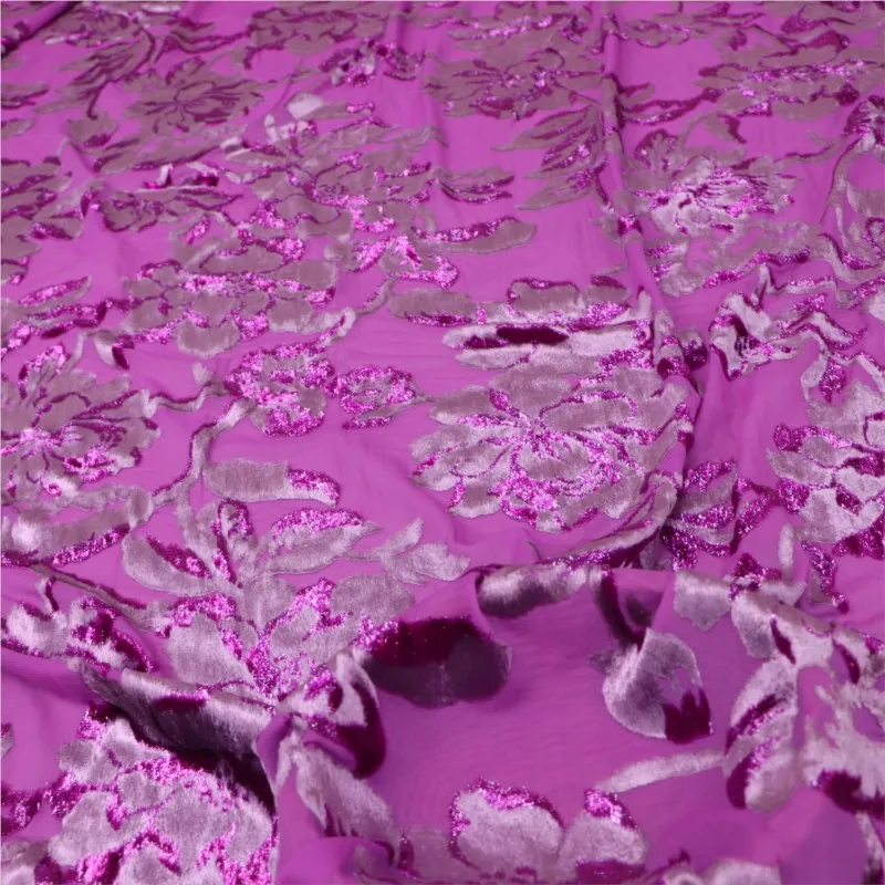 

High-end custom-made dress and cheongsam made of woven velvet brocade jacquard viscose fabric