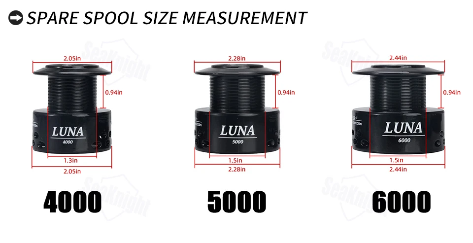 SeaKnight Brandneue LUNA-Serie 5.5:1 Doppelbrems-Interrotation-Spinnrollen mit Freilaufsystem 26LB Karpfenangeln – Detail 4