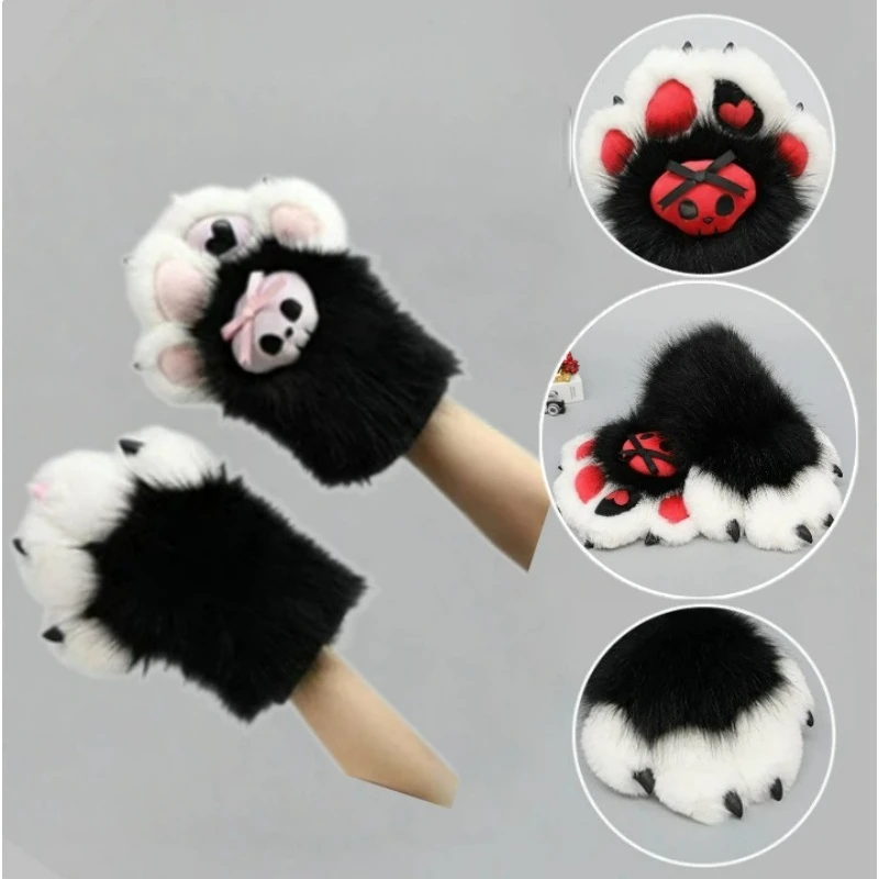 

Handmade Furry Cat Claw Gloves Animal Cosplay Costume Accessories Fursuit Dog Claws Sweet Cool Role Play Halloween Props