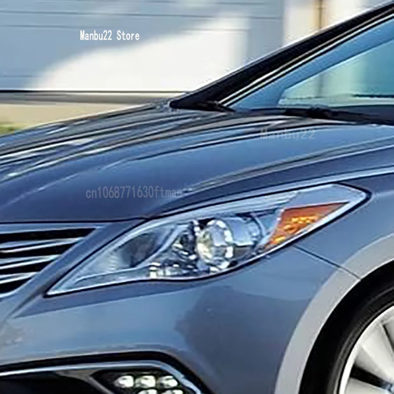 For Hyundai Azera 2012-2017Car Headlight Front Lamp Protective Film Vinyl Restoration Transparent Black TPU Sticker