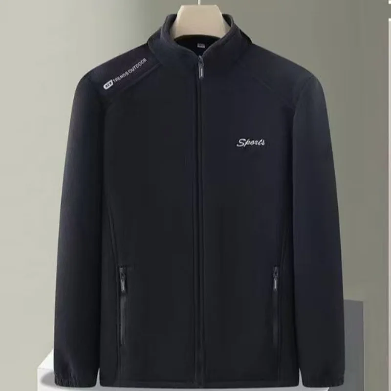 سترة صوف رجالية 2025، معطف سميك مبطن بياقة واقفة لربيع الخريف والشتاء #2