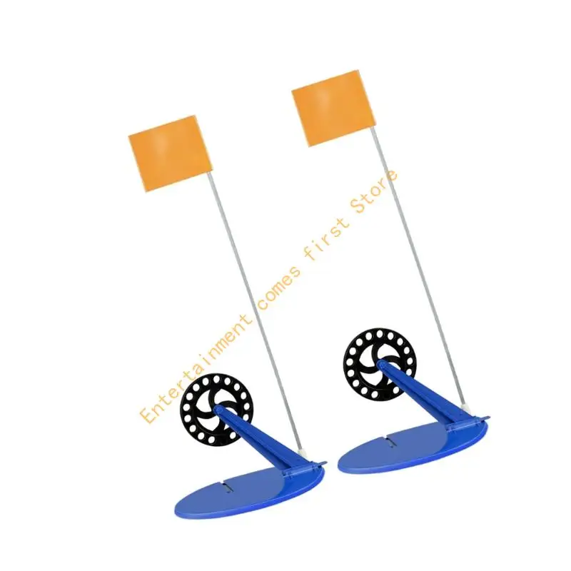 2 قطعة طرف الصيد على الجليد حتى أعلام الصيد في فصل الشتاء أعلام الصيد على الجليد حتى مجموعة مع حقيبة التخزين لصيد الجليد بكفاءة #1