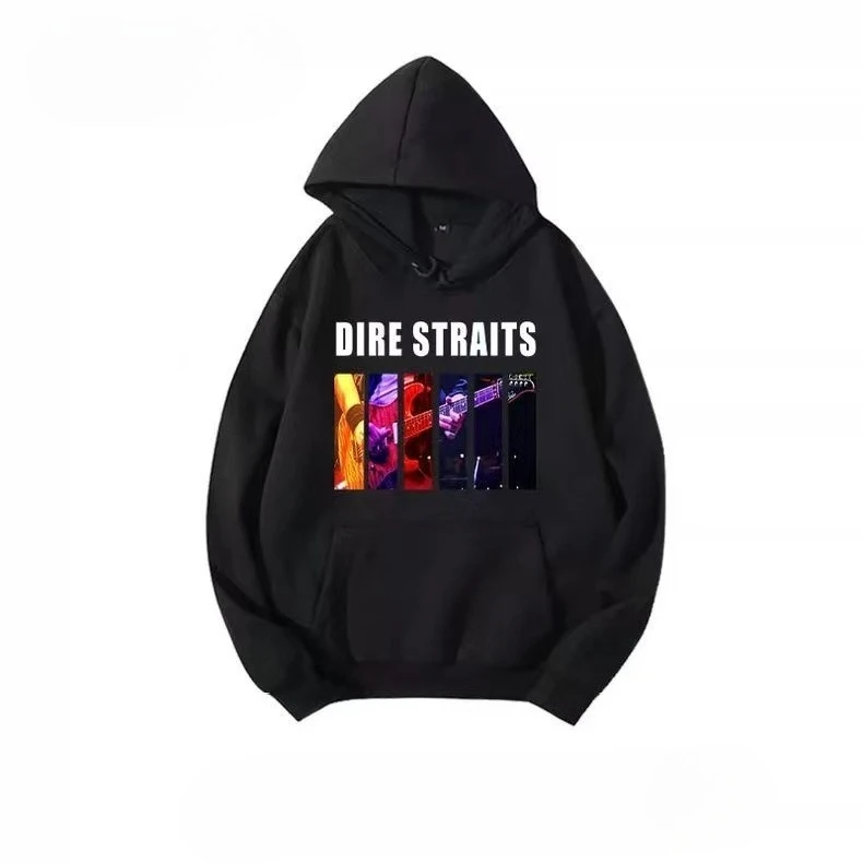 2025 الخريف/الشتاء روك باند الطرفية المطبوعة قمصان سويت شيرت بقلنسوة فضفاضة وعصرية الشارع الشهير للرجال والنساء 11 #1