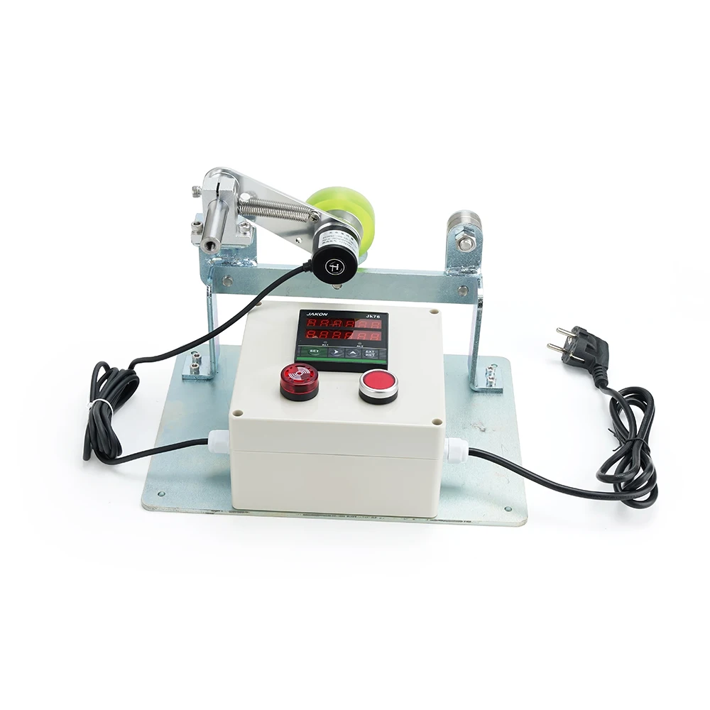 Roller Type Digital Cable Length Meter Counter JK76 Wire Rope Length Measuring Machine with Preset Alarm AC220V