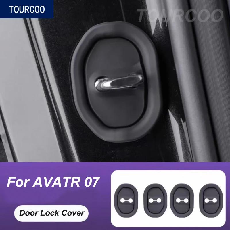 

For AVATR 07 Rubber Door Lock Protection Cover Noise Reduction Cover Interior Styling Modified Accessories