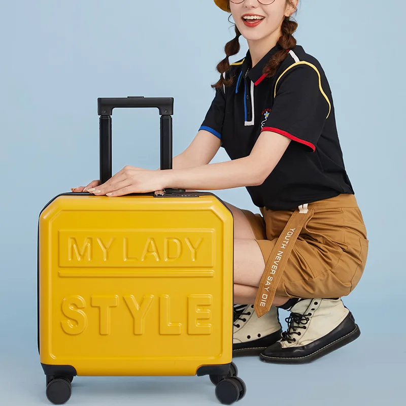 18/20 inch Carry-on Suitcase Female Lightweight Universal Wheel Trolley Case Short Trip Password Boarding Box Male