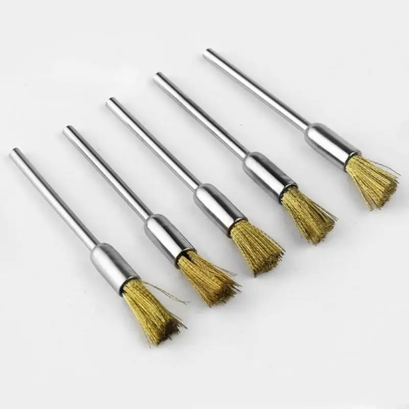 Multi Coppers Wire Brushes Set For Electric Grinding Machines 2.35mm Shank Rusts Debris Removal 37JD