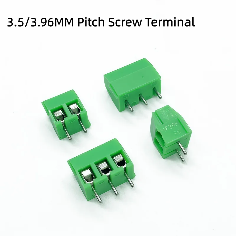 20Pcs KF350 PCB Screw Terminal Block 3.5mm 3.96mm Pitch KF396 2P 3Pin Stackable Wire Connector Green