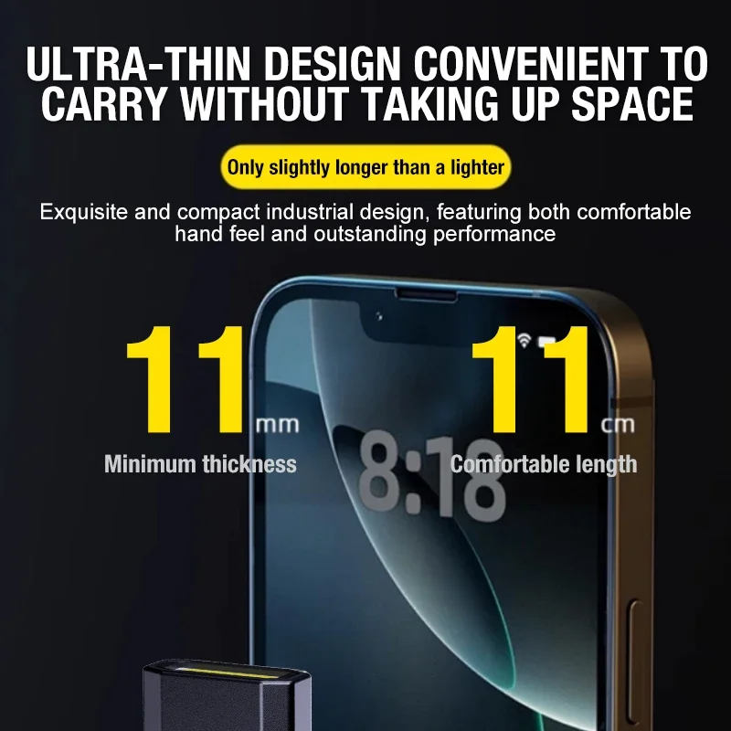 Security flashing work light warning light strong light mini portable outdoor maintenance emergency EDC flashlight knife cap cli