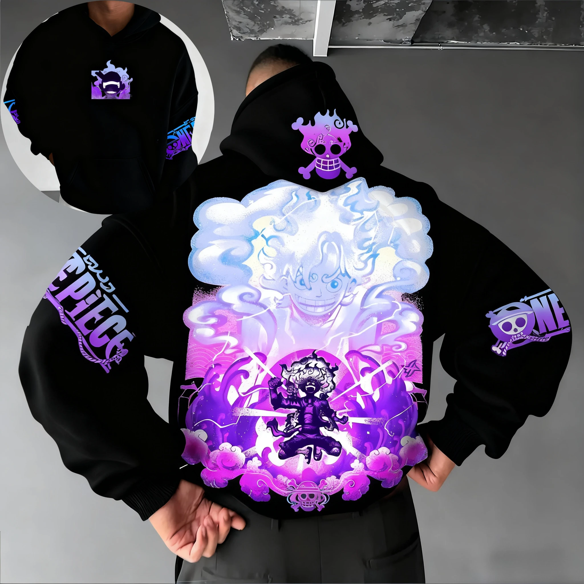 

Trend One Piece Zoro Harajuku Streetwear Autumn Men Vintage Hoodie Winter Women Oversized Hooded Sweatshirt Long Sleeve Top Y2k