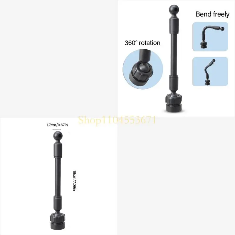 

Best Seller Professional Ball Joint Adapter 17mm to 1/4inch Thread Flexible Hose Arm Mount for Phone Camera Tripod Stand