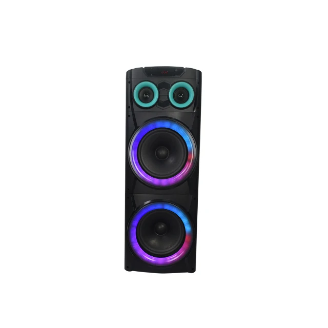 

Outdoor Portable Wireless Speaker With Usb/tf /fm/aux In/karaoke/colorful LED Lights