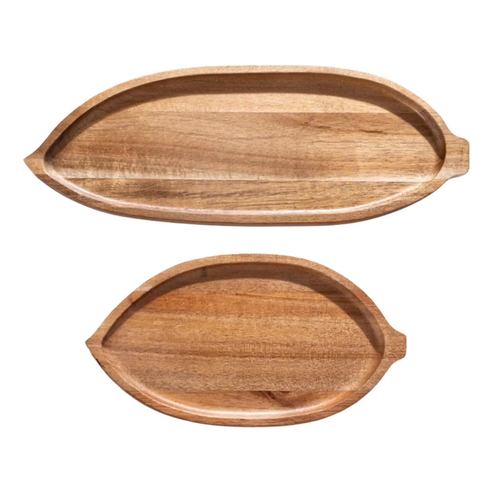 Decorative Tray for Table Centerpiece Leaf Wood Serving Platter Fancy Food Dish for Dessert Fruit Tea